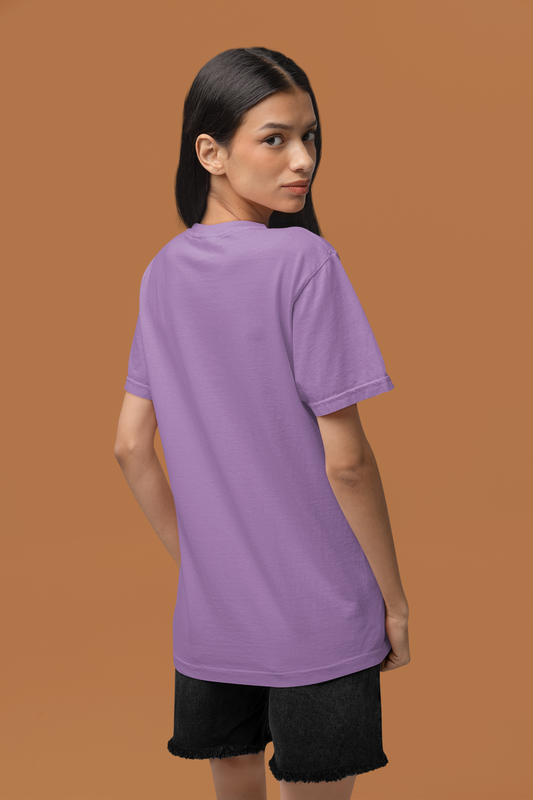 Lavender T-Shirt for Women | Premium Cotton | Regular Fit - Emonke Store
