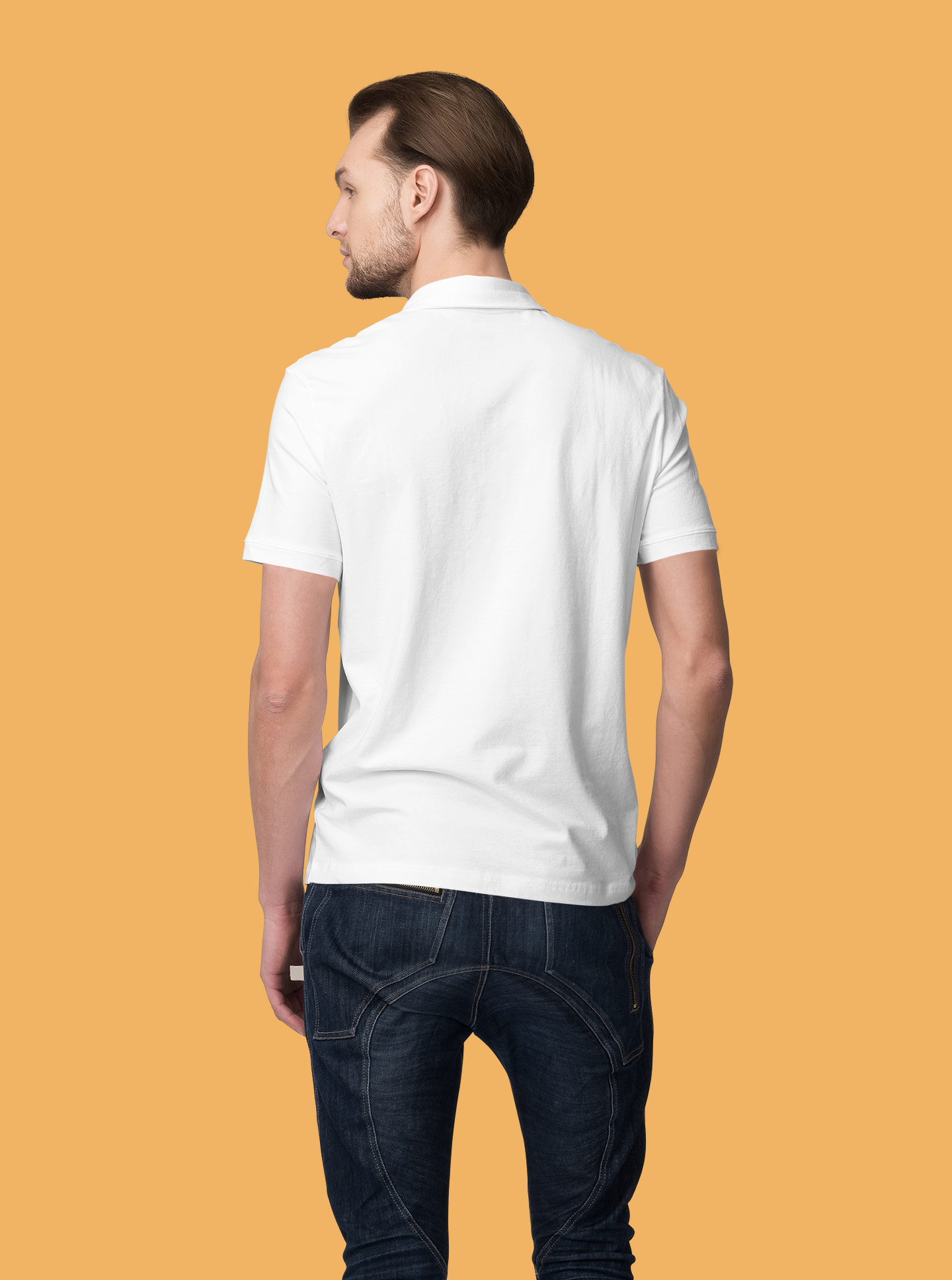 White Polo T-Shirt for Men | 220 GSM Premium Cotton | Classic Collar | Regular Fit - Emonke Store