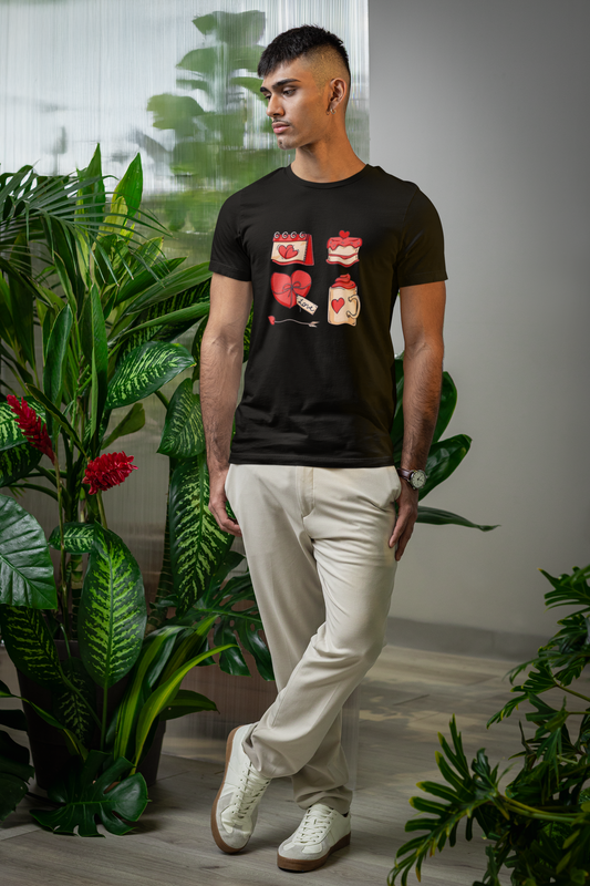 Premium Cotton Black Graphic T-Shirt - Love Square