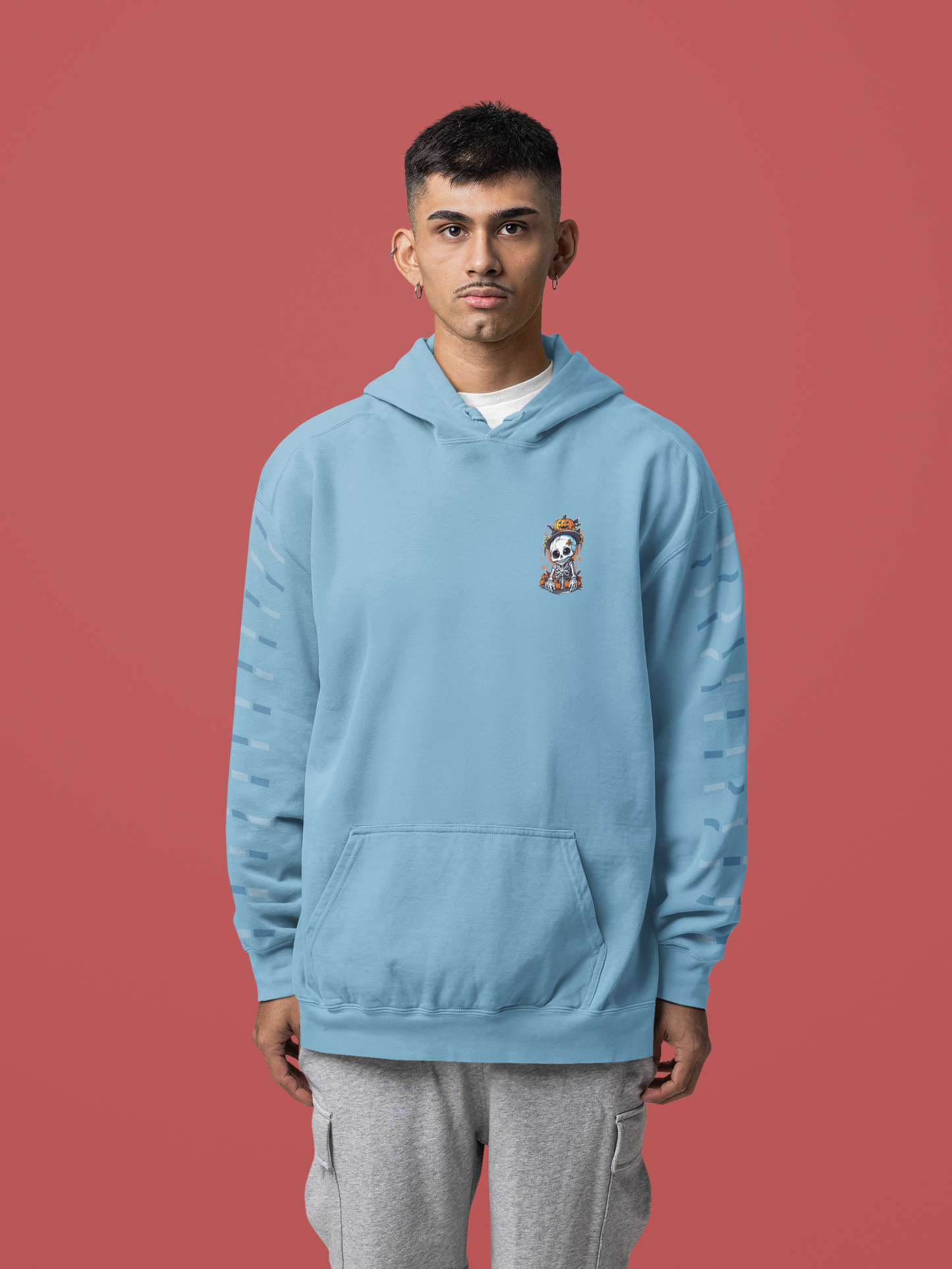 Emonke 350 GSM Jordy Blue Oversized Hoodies for Men - Halloween (Ghost) - Emonke Store