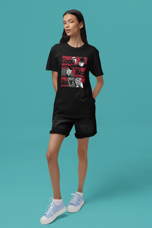 Premium Cotton Black Graphic T-Shirt for Women - Batman - Emonke Store