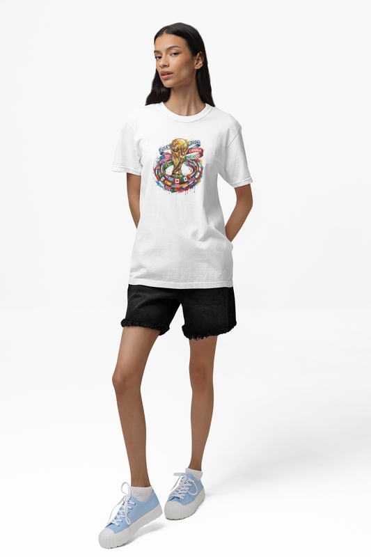 Graphic T-Shirt for Women | Premium Cotton | World Cup Logo | Regular Fit