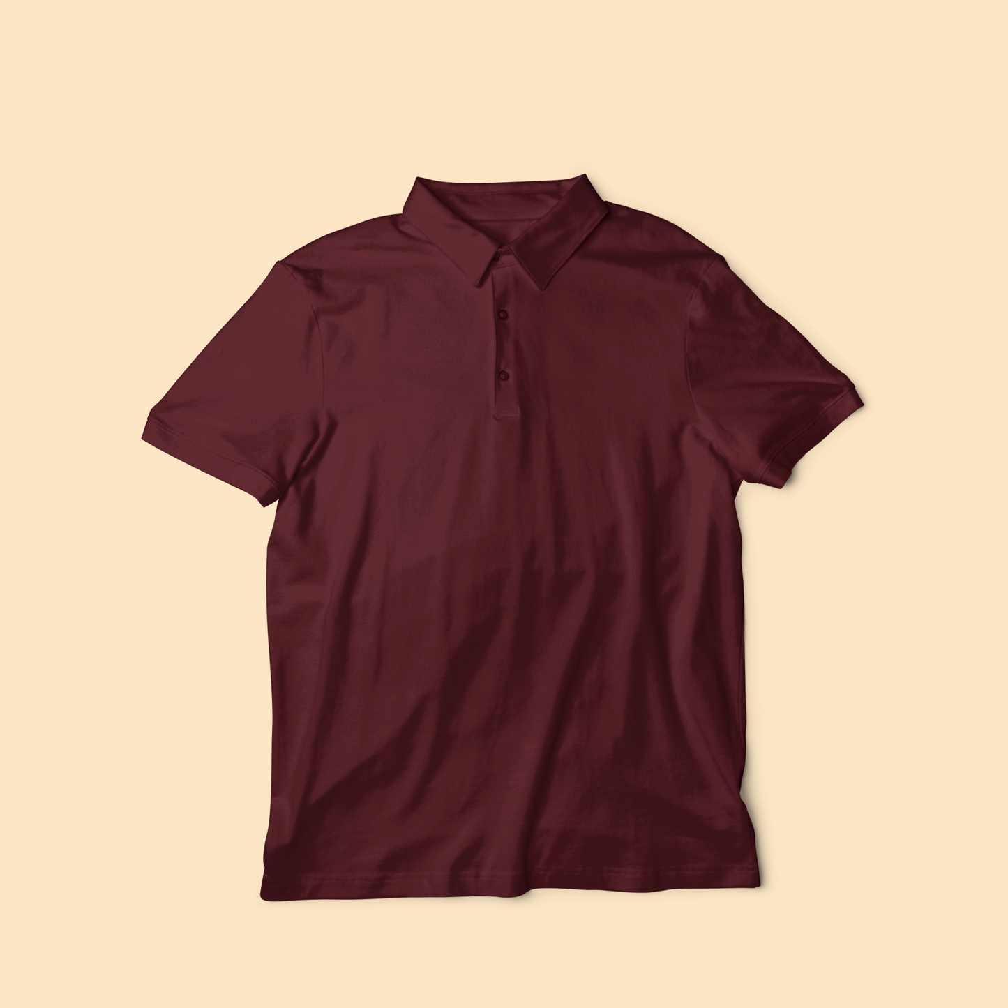 Maroon Polo T-Shirt for Men | 220 GSM Premium Cotton | Classic Collar | Regular Fit - Emonke Store