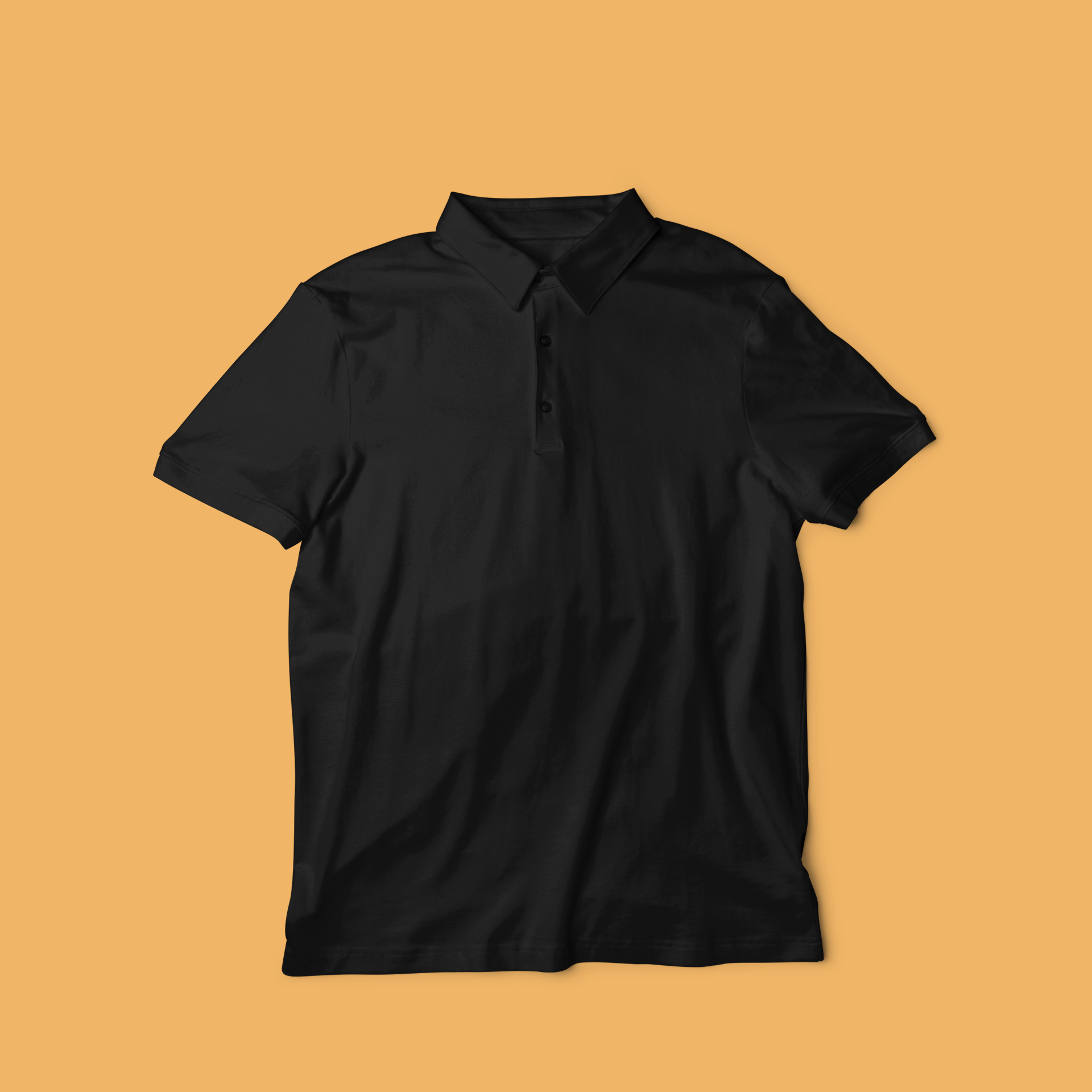 Black Polo T-Shirt for Men | 220 GSM Premium Cotton | Classic Collar | Regular Fit - Emonke Store