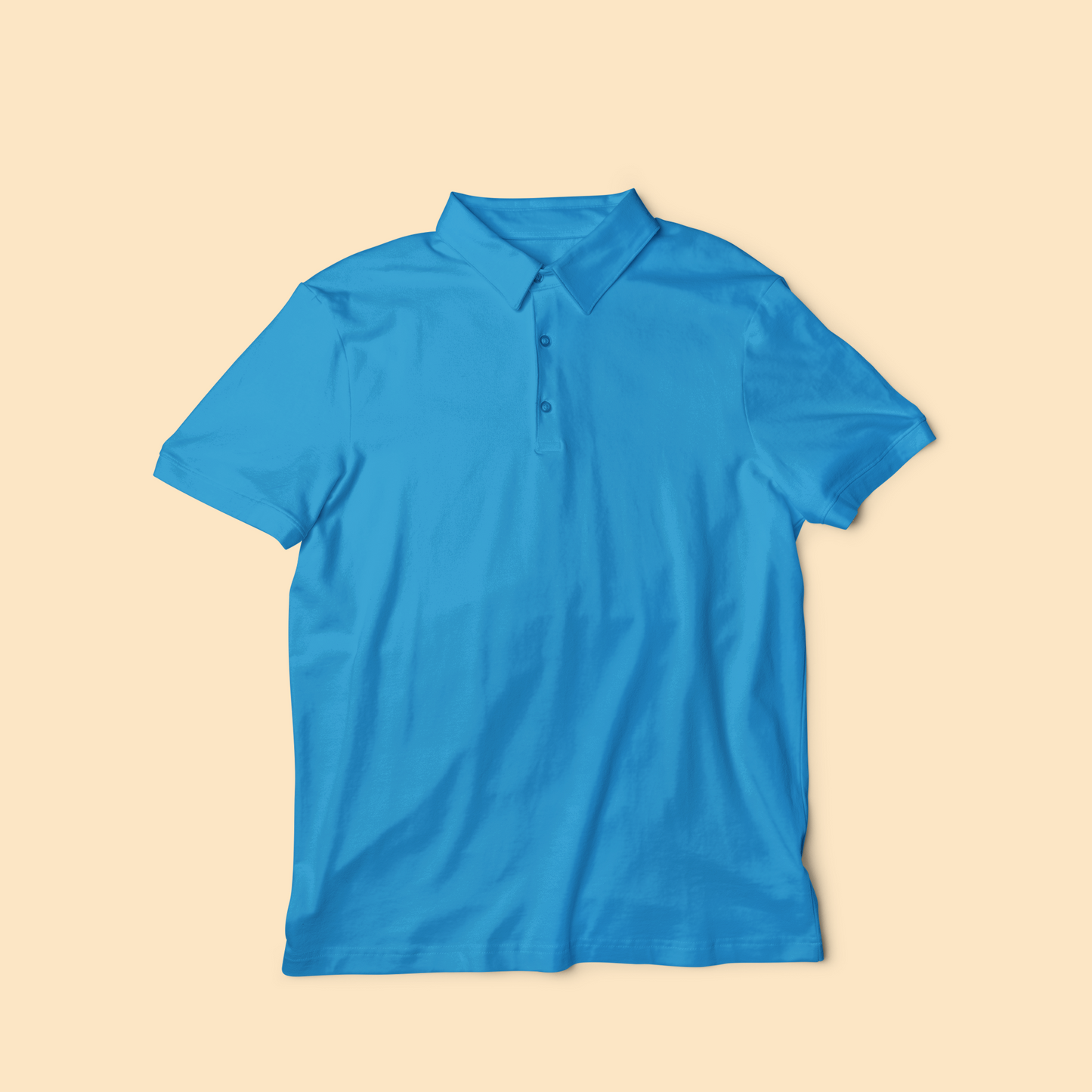 Sky Blue Polo T-Shirt for Men | 220 GSM Premium Cotton | Classic Collar | Regular Fit - Emonke Store