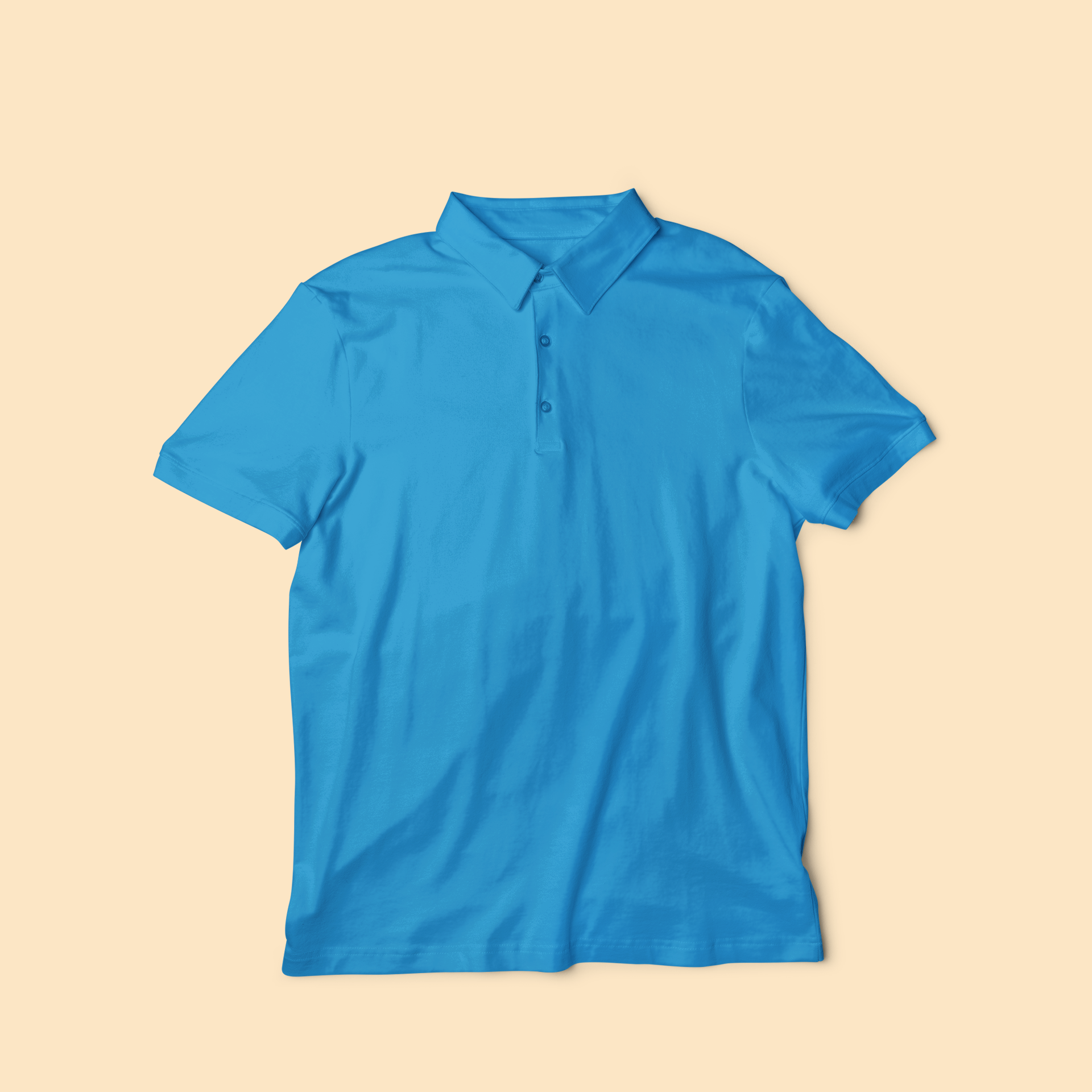 Sky Blue Polo T-Shirt for Men | 220 GSM Premium Cotton | Classic Collar | Regular Fit - Emonke Store