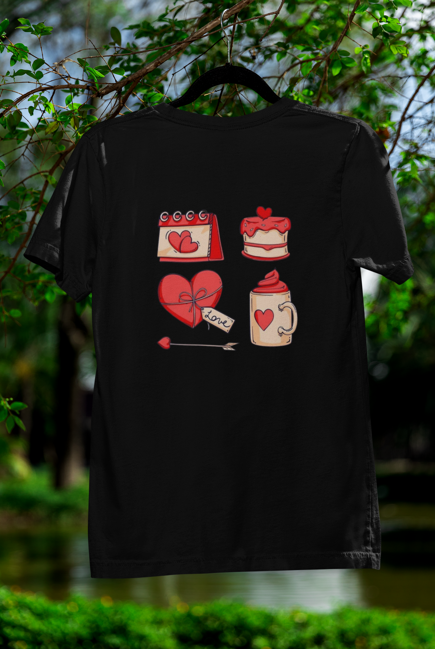 Premium Cotton Black Graphic T-Shirt - Love Square