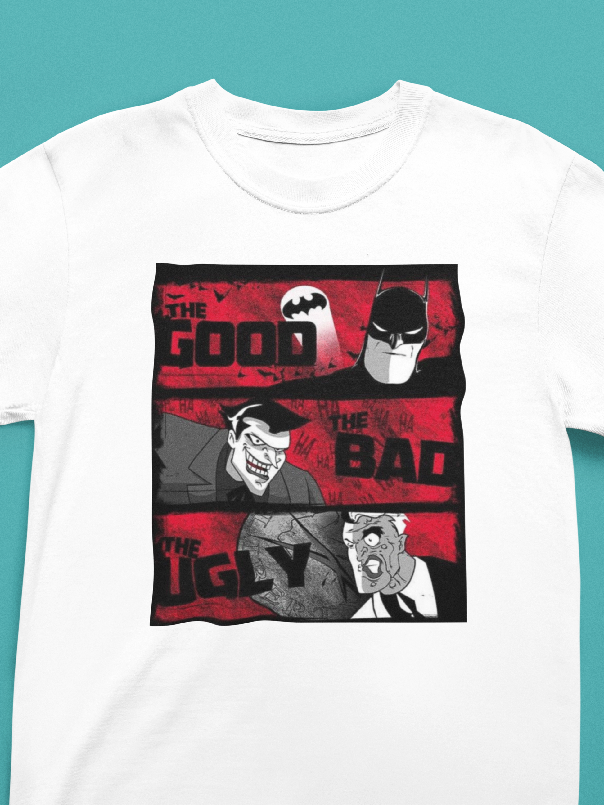 Premium Cotton White Graphic T-Shirt for Women - Batman - Emonke Store