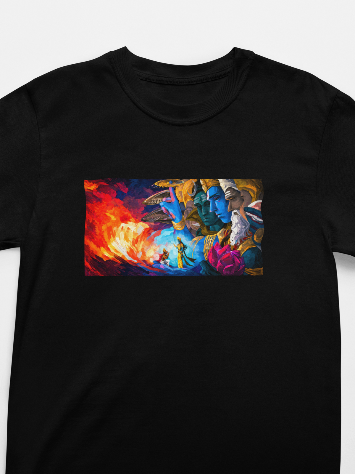 Graphic T-Shirt for Men | Premium Cotton | Tridev Print | Regular Fit