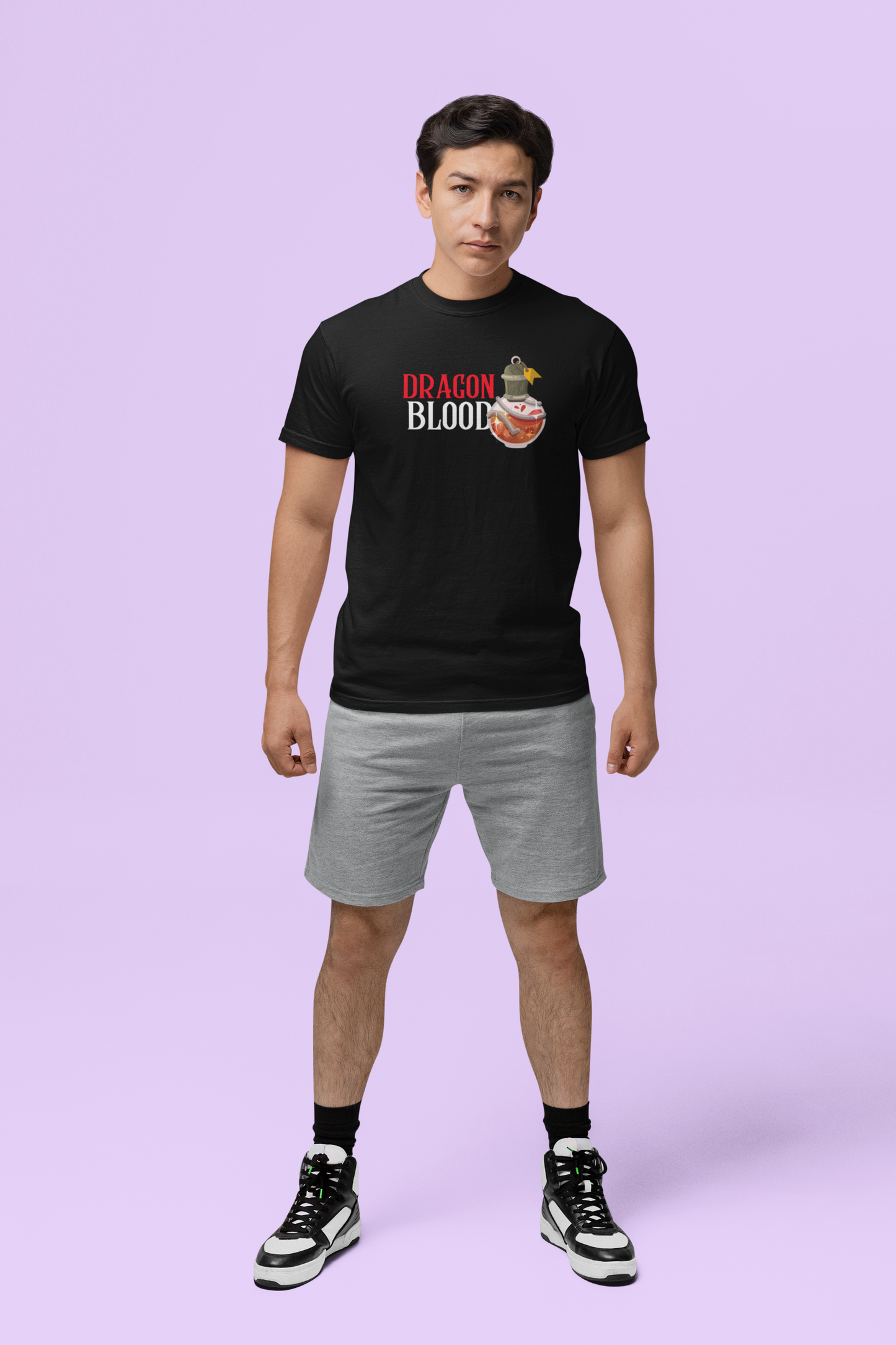 Premium Cotton Black Graphic T-Shirt for Men - Dragon Blood - Emonke Store
