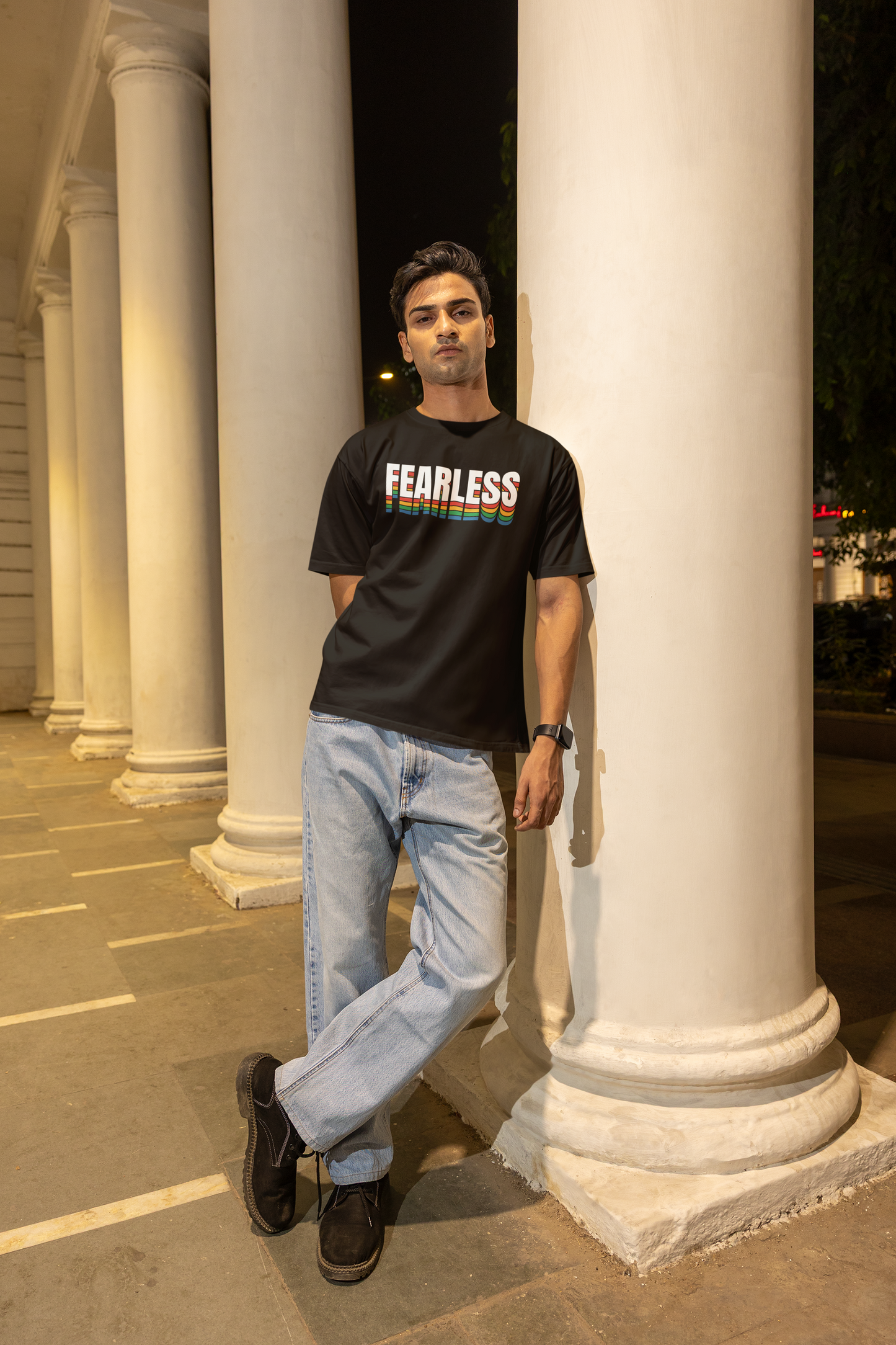 Emonke Oversized Black Graphic T-Shirt for Men – Fearless
