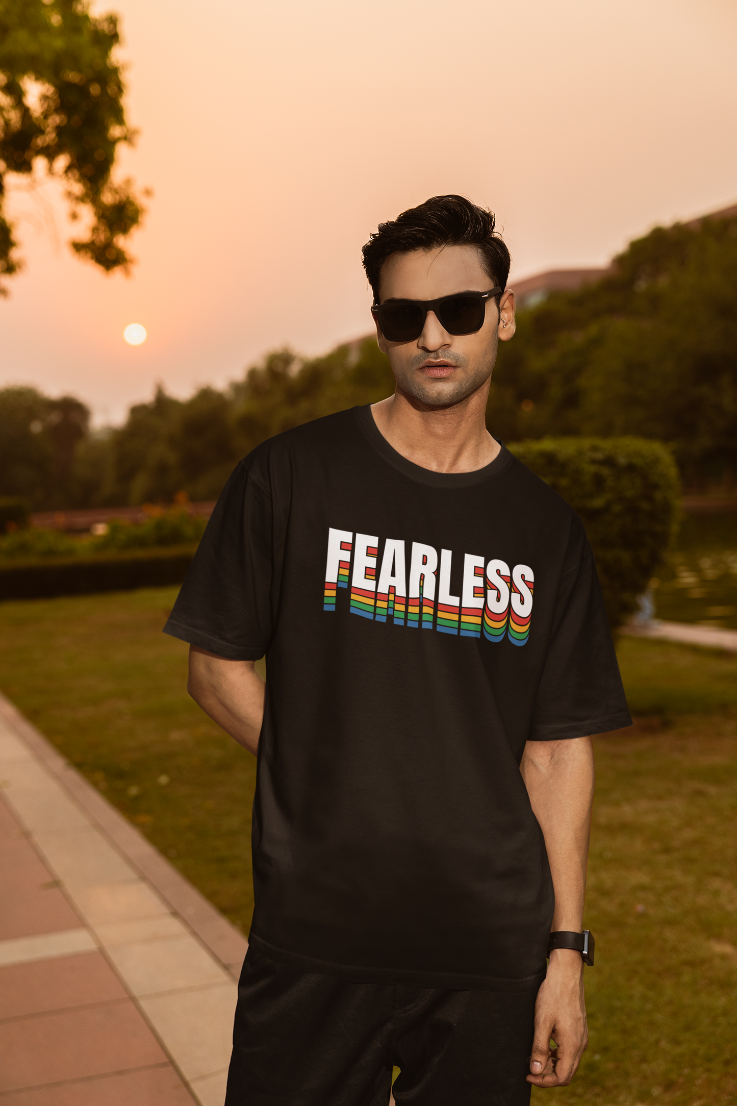 Emonke Oversized Black Graphic T-Shirt for Men – Fearless
