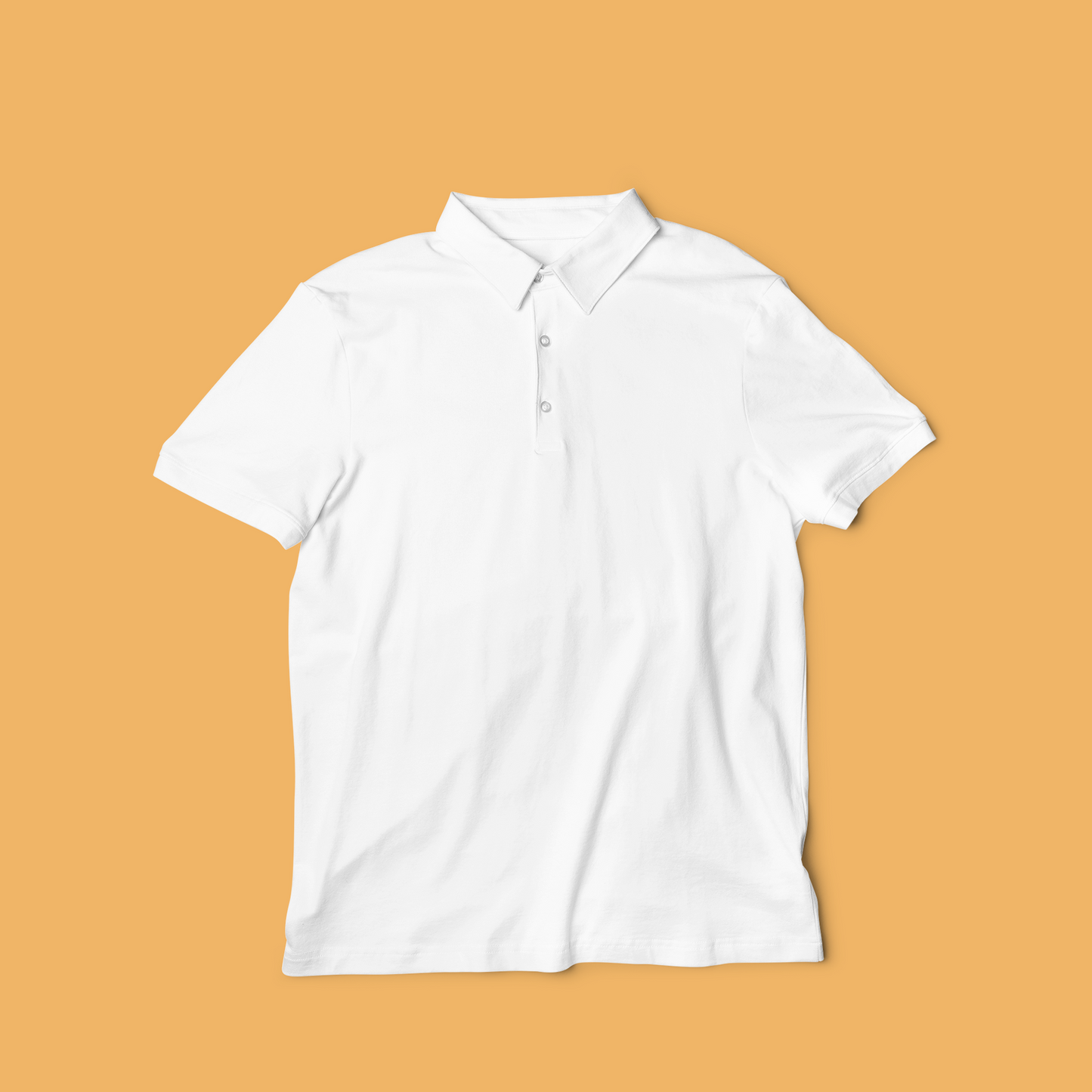 White Polo T-Shirt for Men | 220 GSM Premium Cotton | Classic Collar | Regular Fit - Emonke Store