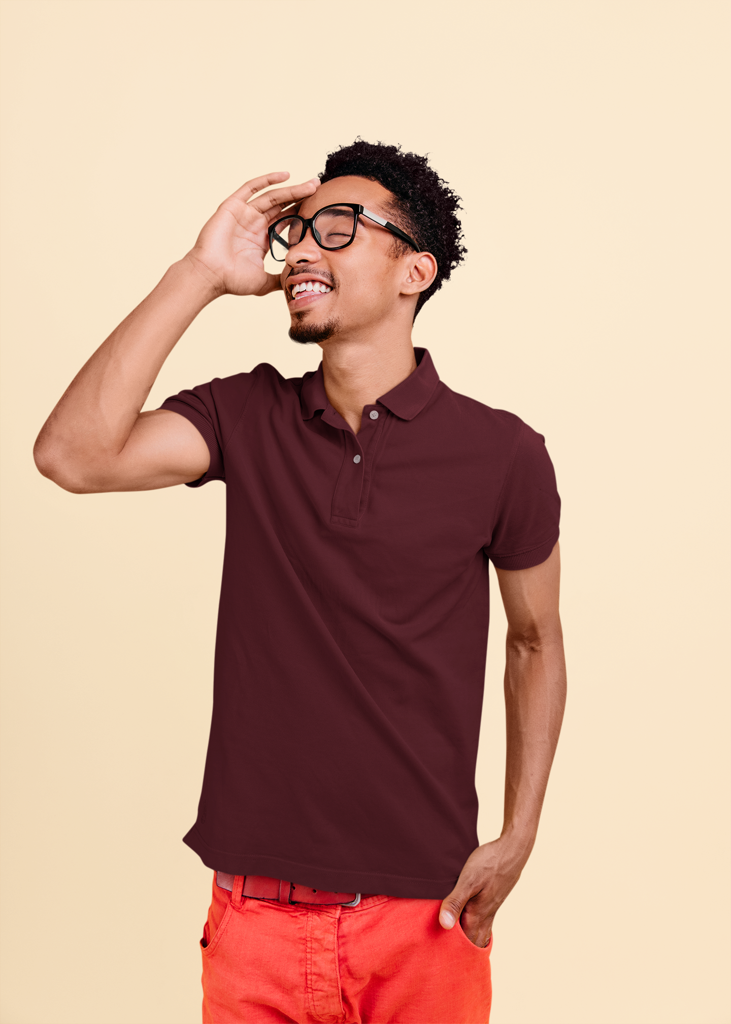 Maroon Polo T-Shirt for Men | 220 GSM Premium Cotton | Classic Collar | Regular Fit - Emonke Store