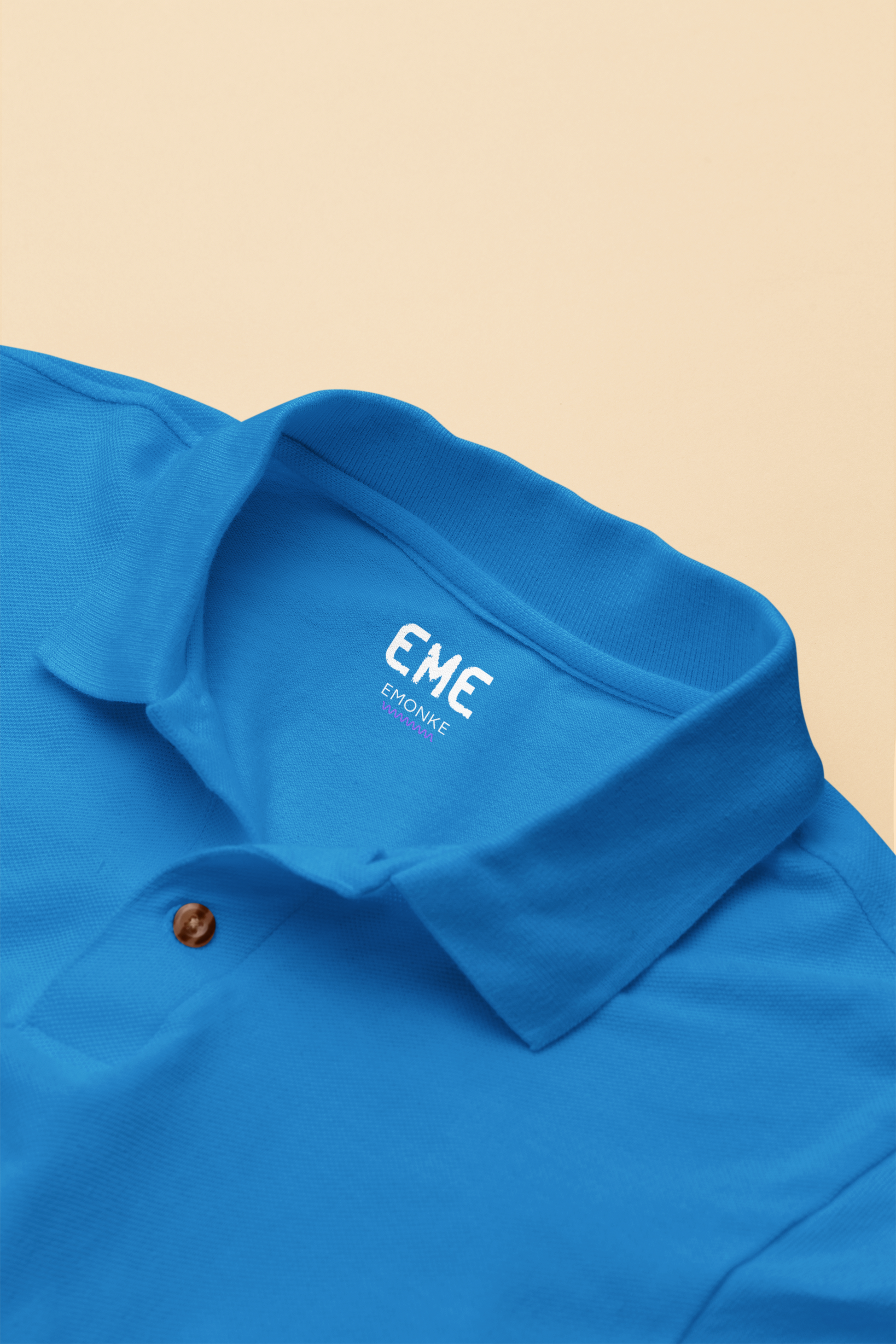 Sky Blue Polo T-Shirt for Men | 220 GSM Premium Cotton | Classic Collar | Regular Fit - Emonke Store