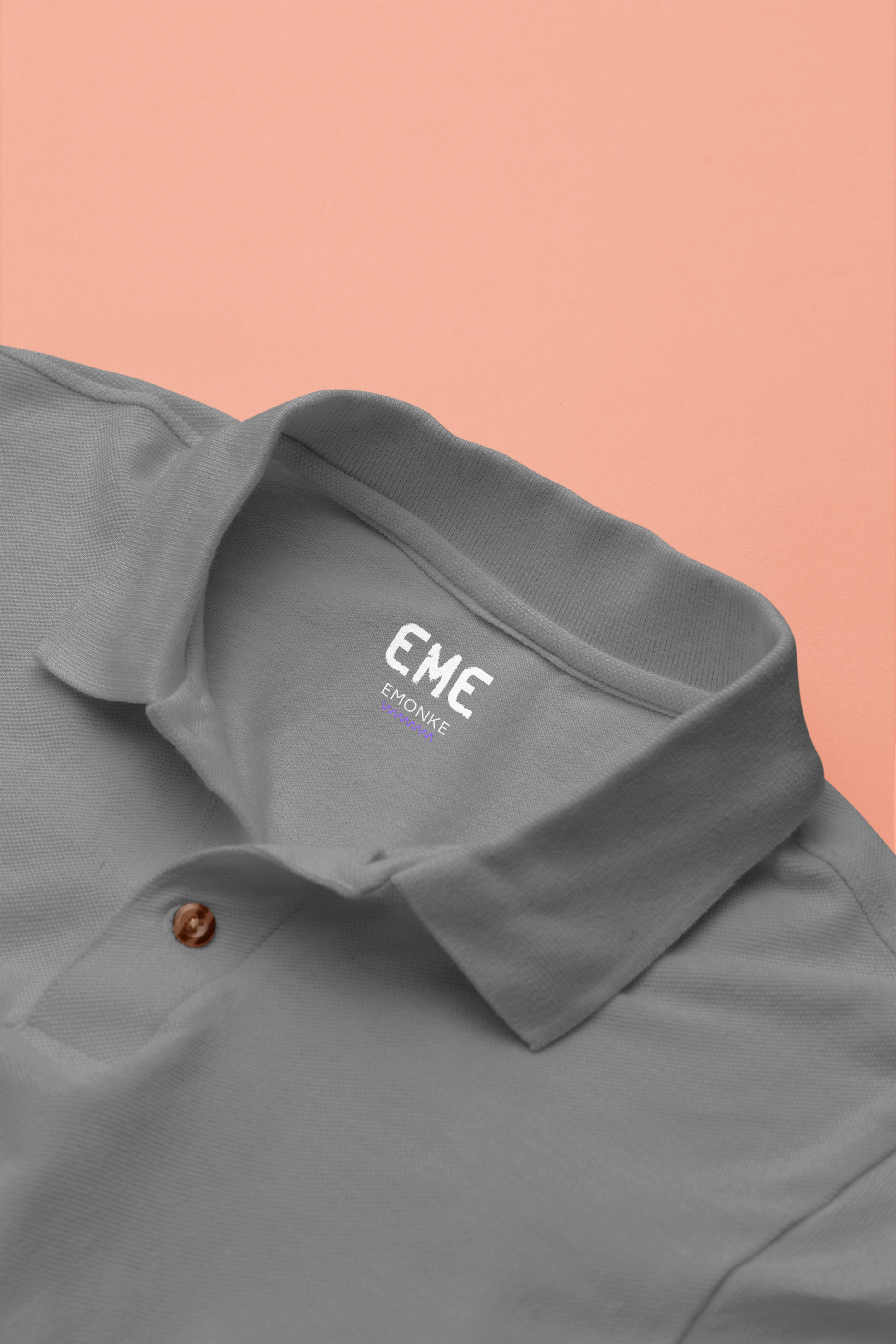 Grey Polo T-Shirt for Men | 220 GSM Premium Cotton | Classic Collar | Regular Fit - Emonke Store