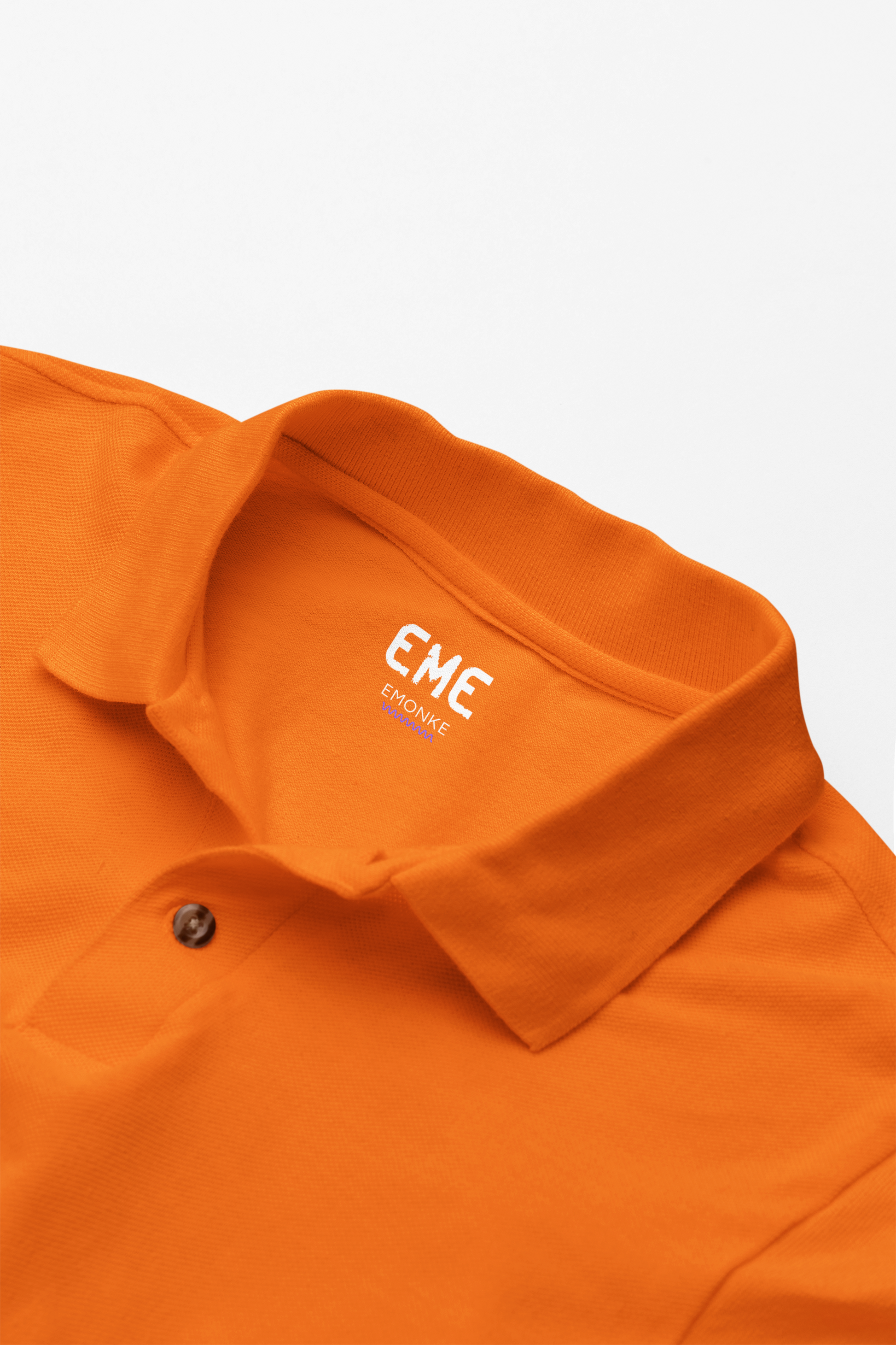 Orange Polo T-Shirt for Men | 220 GSM Premium Cotton | Classic Collar | Regular Fit - Emonke Store