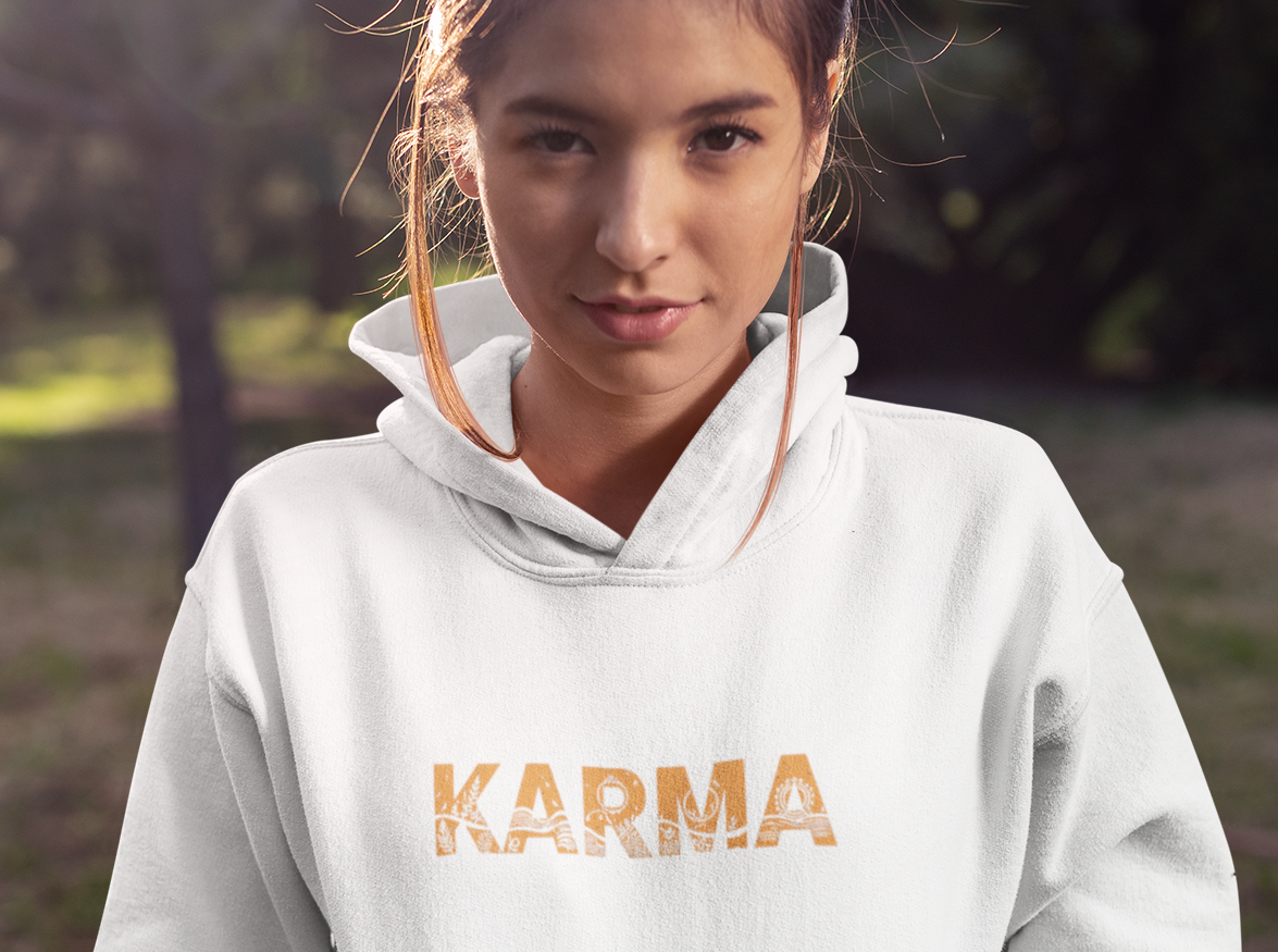 Emonke 350 GSM White Oversized Hoodies for Women - Karma