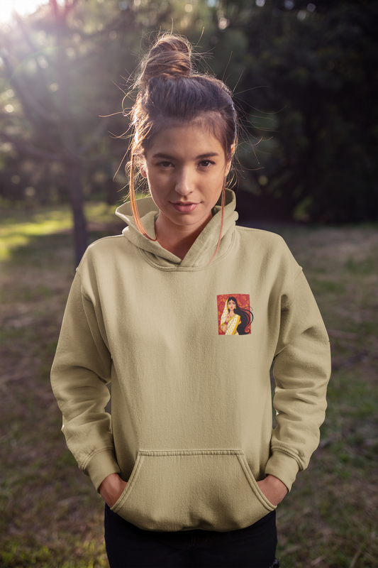Emonke 350 GSM Beige Oversized Hoodies for Women - Indian Women