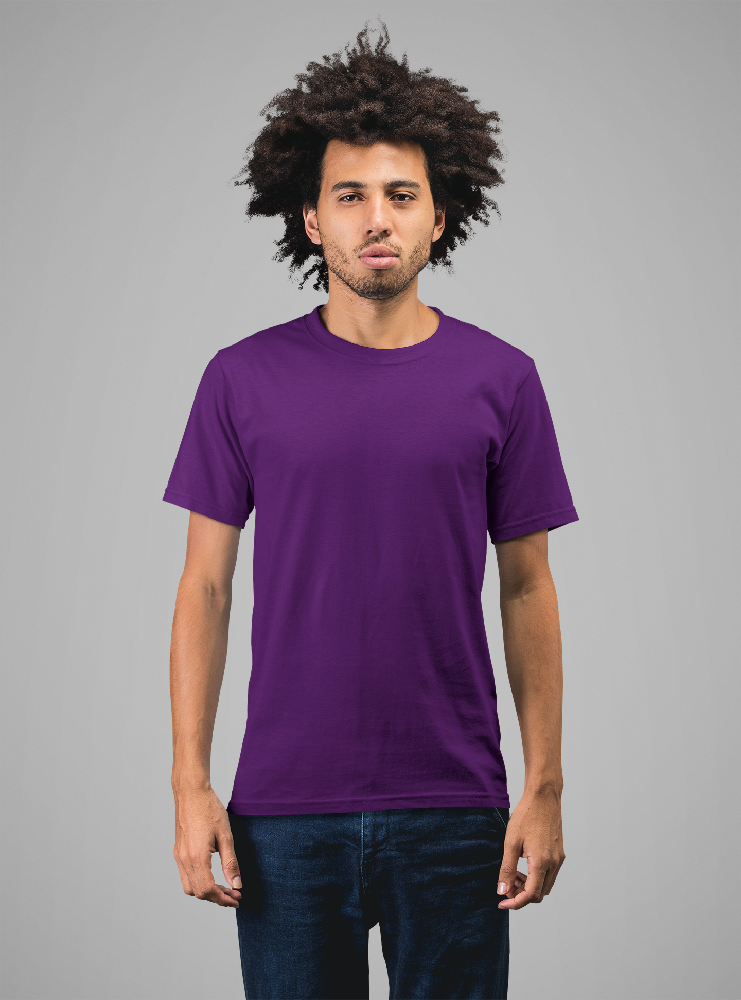 Premium Cotton Dark Purple T-Shirt | Men - Emonke Store