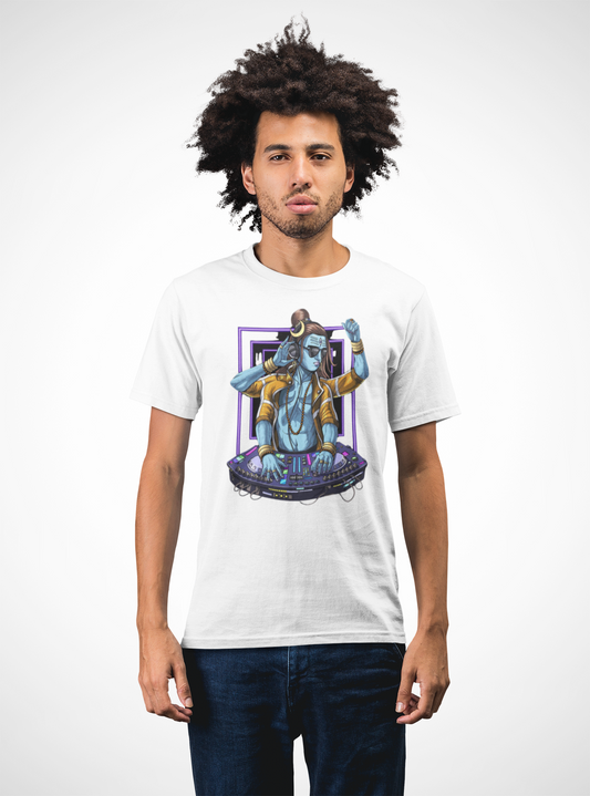 Graphic T-Shirt for Men | Premium Cotton | DJ Shiva Print | Regular Fit