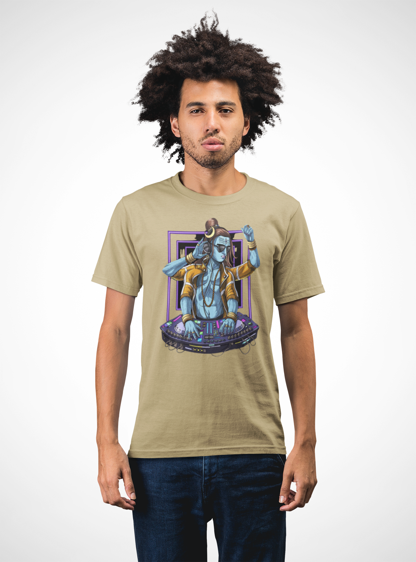 Graphic T-Shirt for Men | Premium Cotton | DJ Shiva Print | Regular Fit