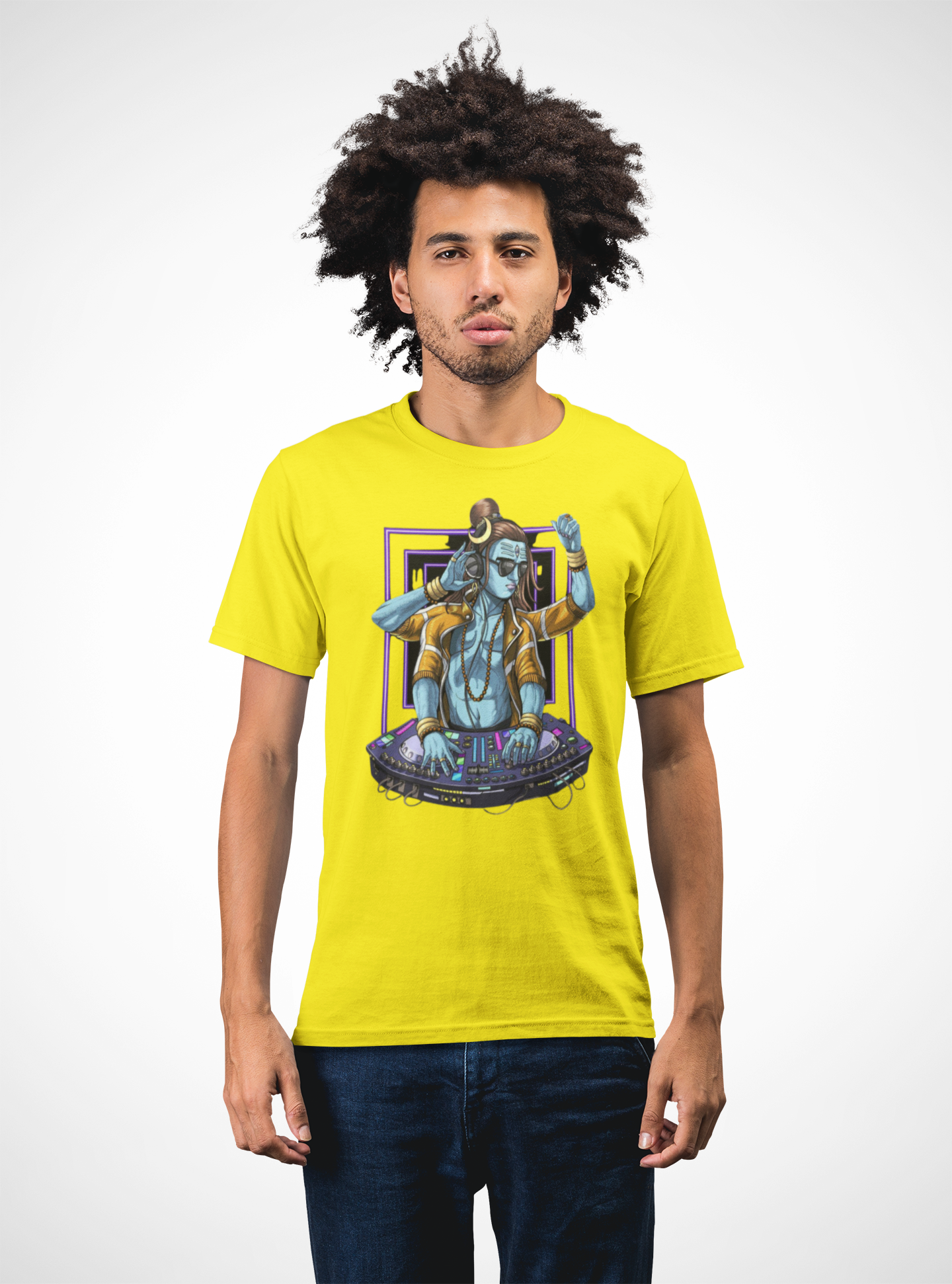Graphic T-Shirt for Men | Premium Cotton | DJ Shiva Print | Regular Fit