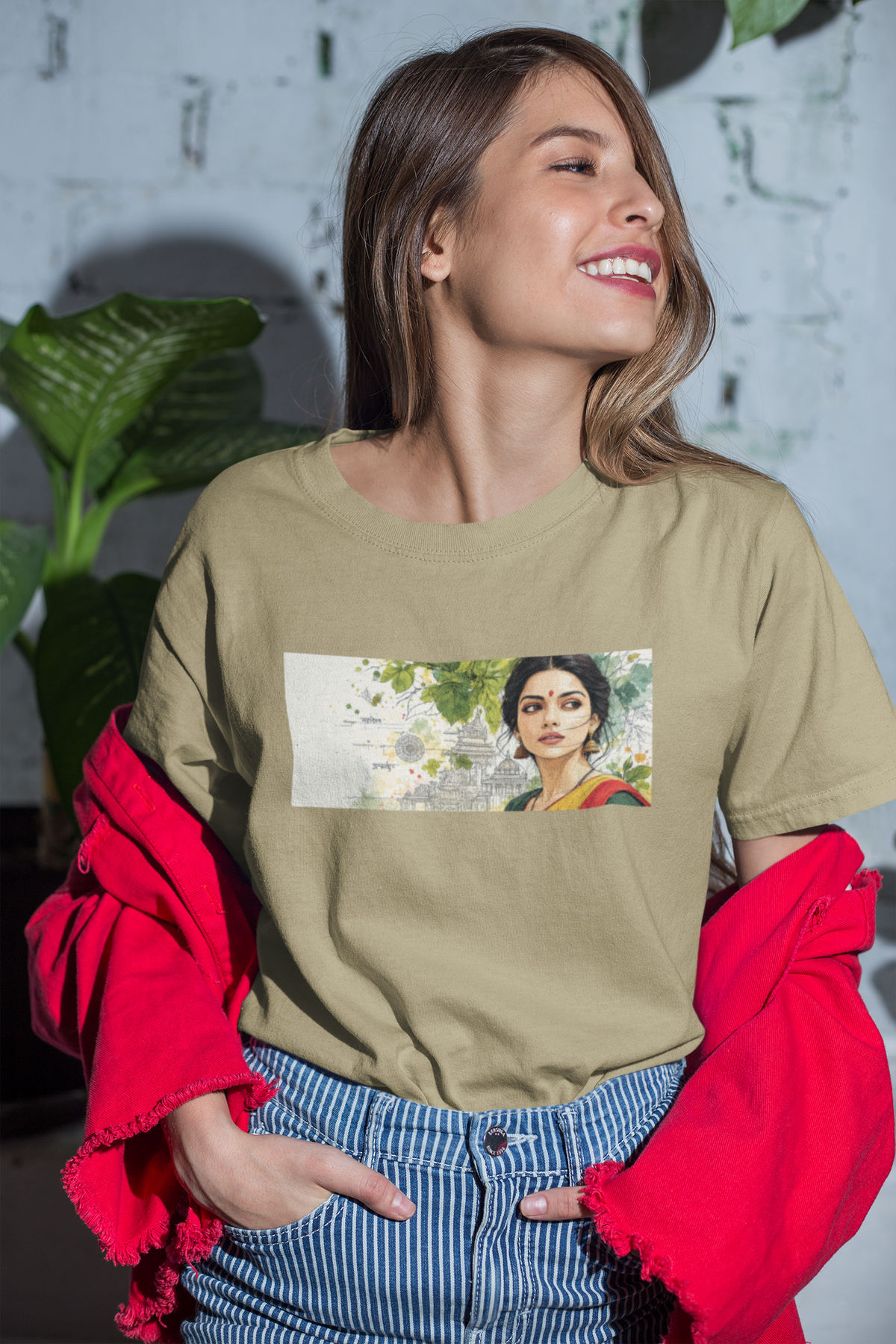 Graphic T-Shirt for Women | Premium Cotton | Indian Women Print | Regular Fit