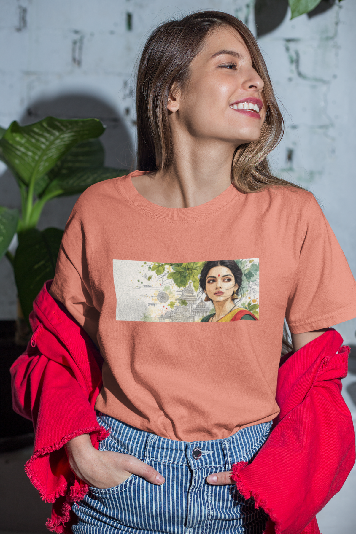 Graphic T-Shirt for Women | Premium Cotton | Indian Women Print | Regular Fit